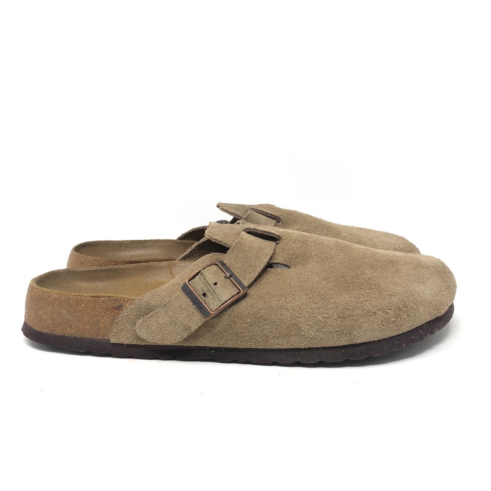 Betula by Birkenstock Boston Beige Suede Clogs - Picture 4 of 7